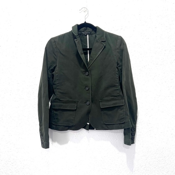 Theory single-breasted Green Tailored Blazer - Picture 1 of 6